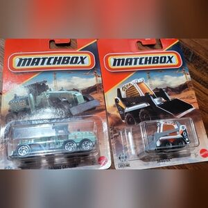 Bundle,Matchbox Ground Grinder and Skidster Set - Blue and Black